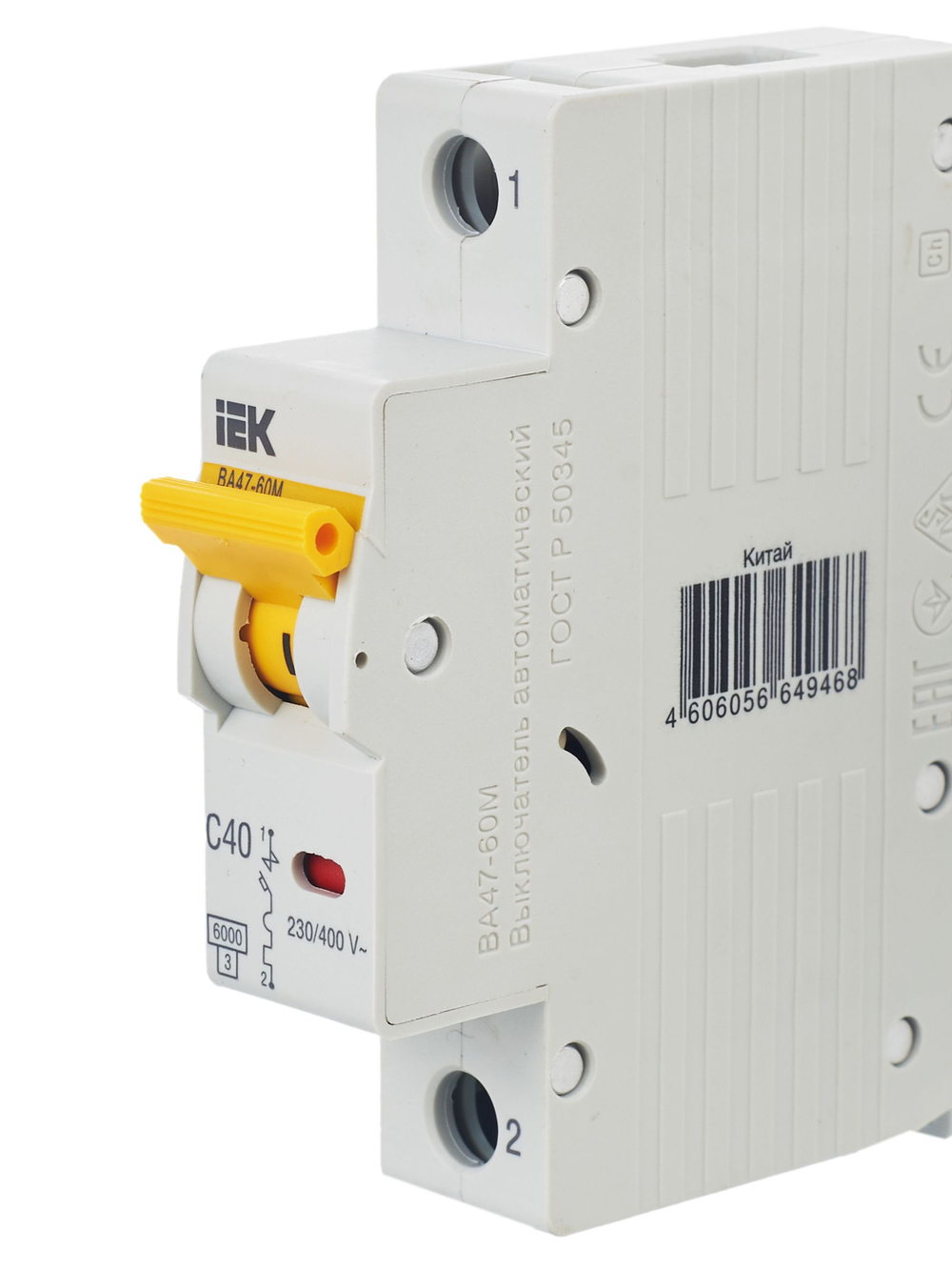 KARAT Автоматический выключатель ВА47-60M 1P C 40А 6кА IEK