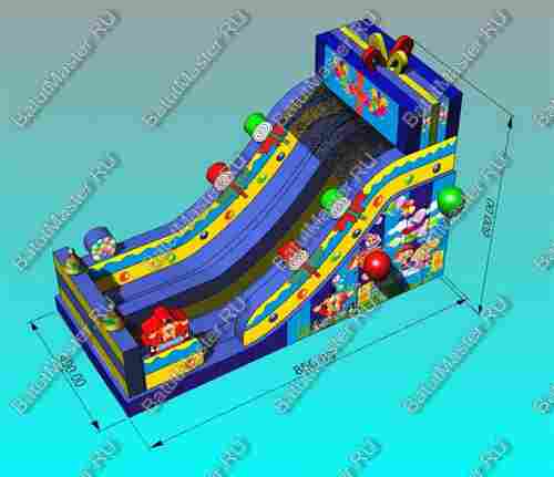 Надувной батут-горка "Подарок" 10*5*7 м