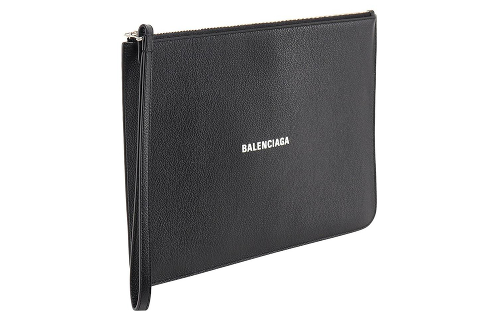Balenciaga Cow Leather Clutch Regular Men"s Black