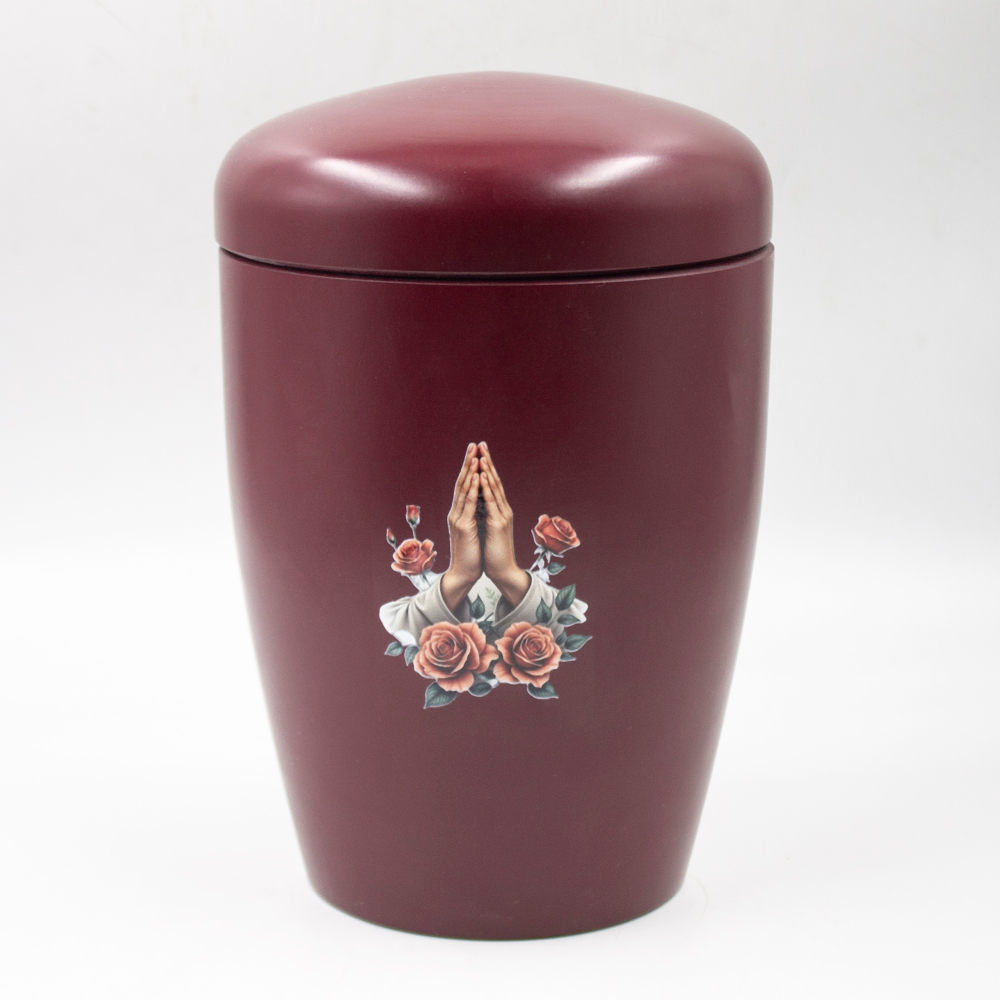 Урна для праха биоразагаемая "Эдем" бордовая