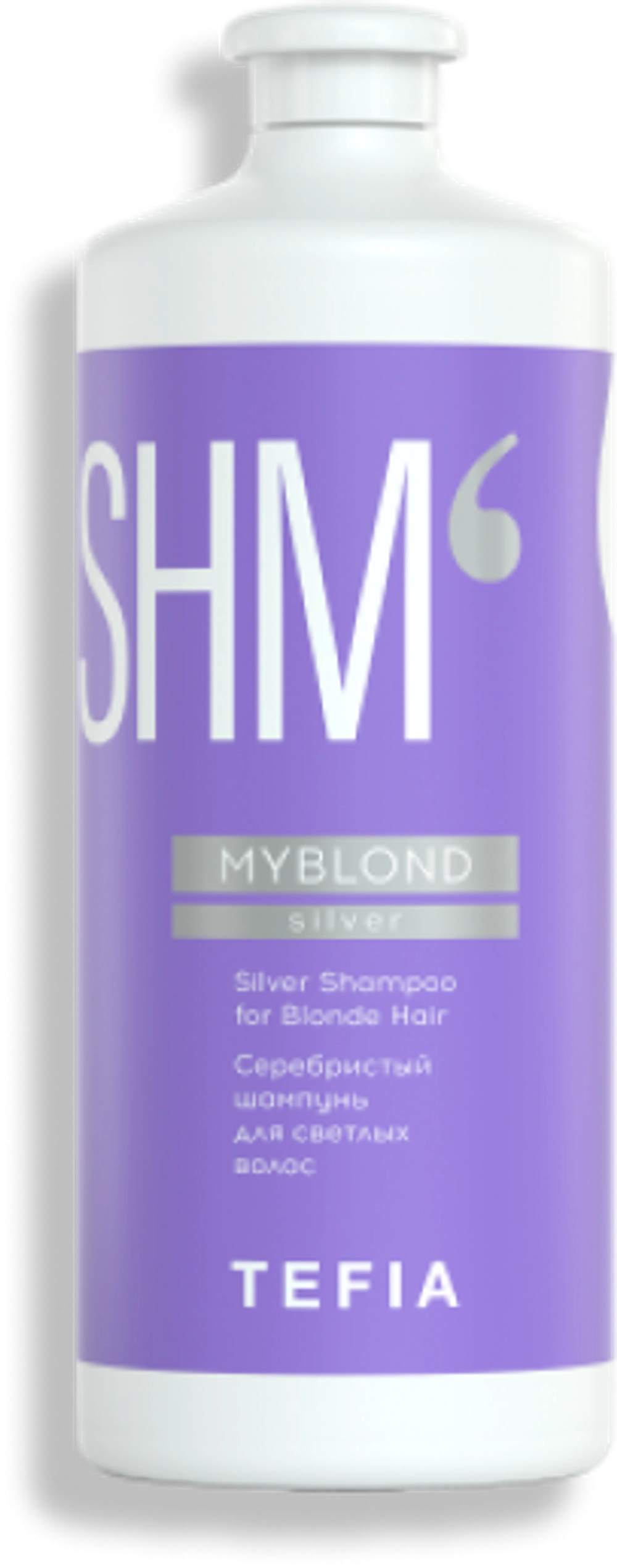 Серебристый шампунь для светлых волос Myblond Tefia Silver Shampoo for Blonde Hair, 1000 мл