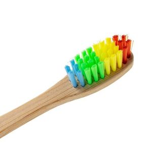 Бамбуковая зубная щётка SandLand "Радуга", средняя жесткость