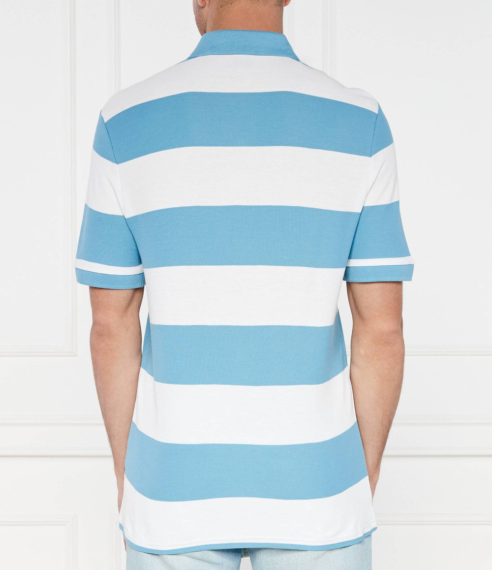 Поло PalesStripe BOSS ORANGE - голубой(50513604)