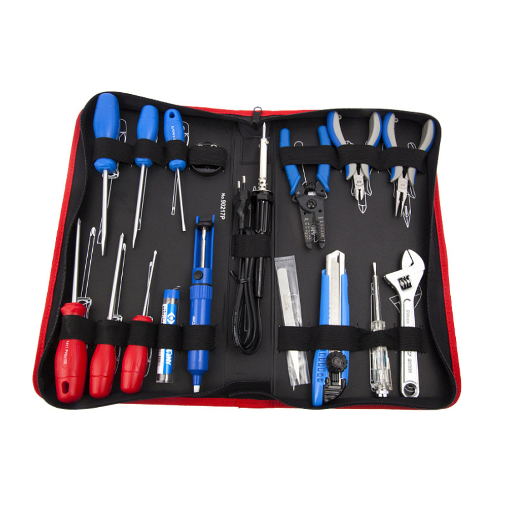 KING TONY (90217PQ01) Набор инструментов электрика, 17 предметов