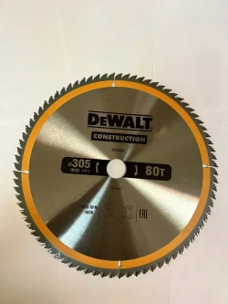 DEWALT CONSTRUCTION диск пильный по дереву 305*2.0*30*80 зубов