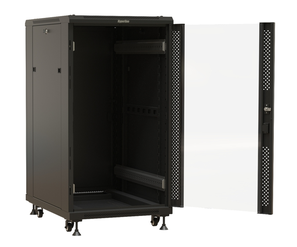Шкаф напольный 19", 22U Hyperline TTBR-2268-AS-RAL9004