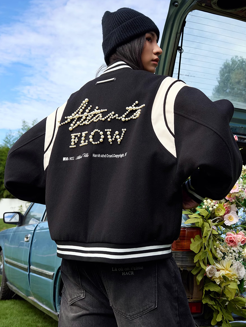 Бомбер HARSHandCRUEL "Atlanta Flow" Paneled Varsity Jacket