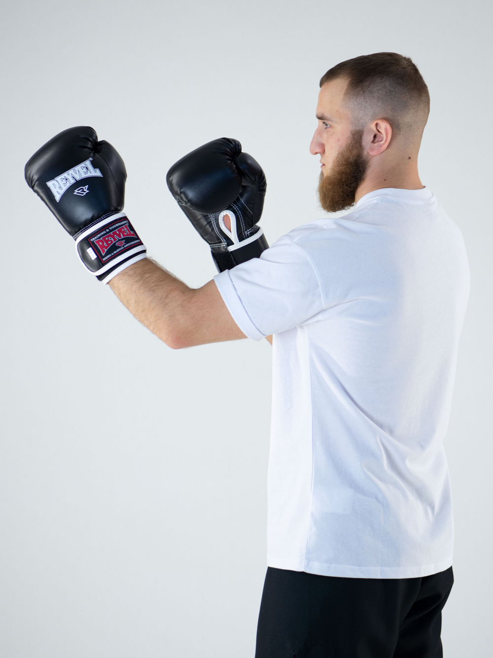 Перчатки боксёрские Reyvel Винил 80 (Чёрные)