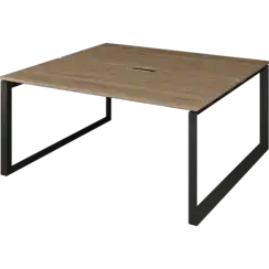 Бенч двойной на 2 рабочих места на металлокаркасе НТМП.О.Б2-160  1600x1496x750 Аргентум-МП