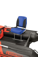 Кресло мягкое в лодку с поворотным механизмом синий/черный