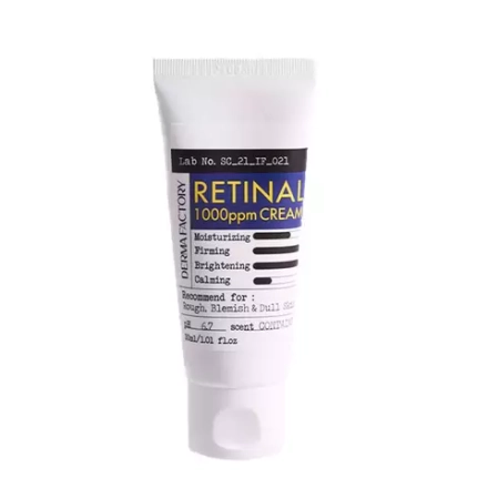 Интенсивный укрепляющий крем для гладкости кожи с ретиналем Derma Factory Retinal 1000ppm Cream