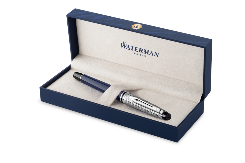 Ручка-роллер Waterman Expert22 SE deluxe Blue CT, цвет: Black, в подарочной упаковке