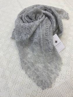 Оренбургский пуховый платок-косынка П3-130184-33