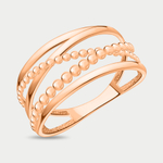 Кольцо женское из розового золота 585 пробы без вставок (арт. 10985)