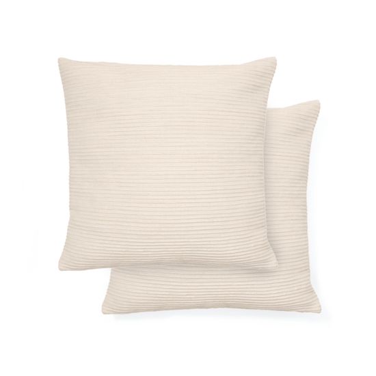 Набор из 2-х чехлов для подушек Vindi из хлопка цвета экрю 50 x 50 см