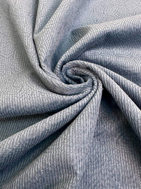 Вельвет, серо-голубой жаккард LR3/5#7