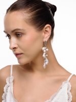 Серьги "Pearl cluster" Silver