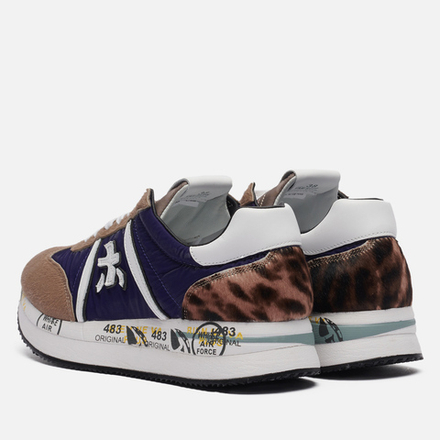 Premiata Conny 5496 синие с коричневым