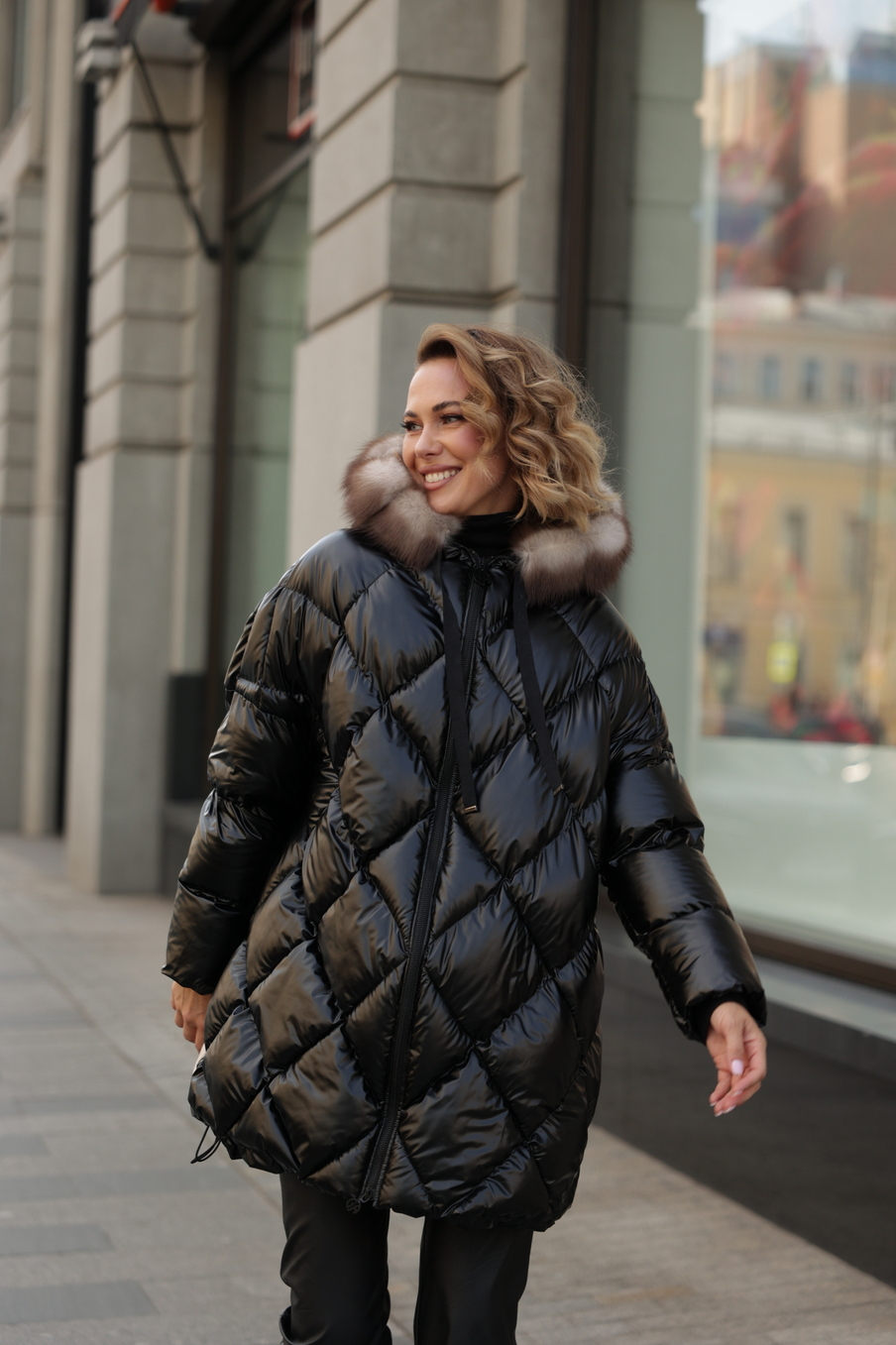 Куртка удлиненная черная