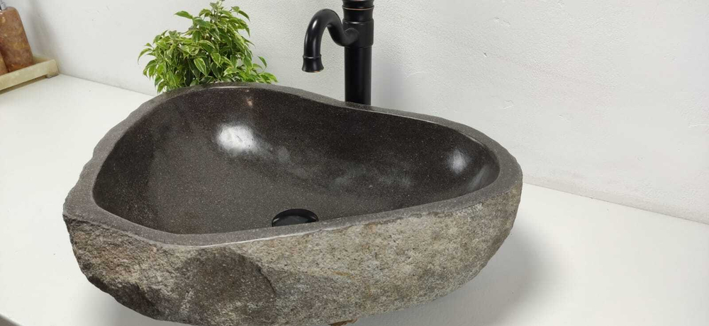 Раковина из речного камня RS-6792 (57*45*15)