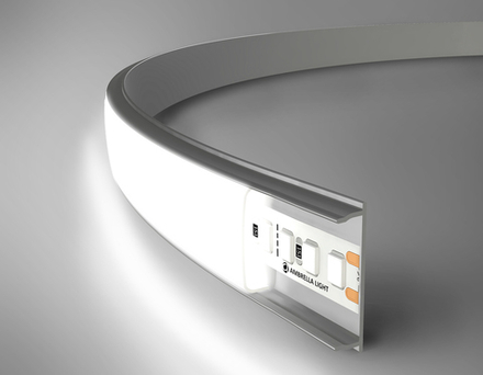 Ambrella Алюминиевый профиль накладной гибкий 18*4 для светодиодной ленты до 15мм Alum Profile GP1600AL