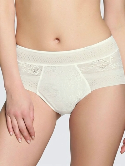 Высокие кружевные трусики Magic Band (Размер: XXL) (Цвет: кремовый)