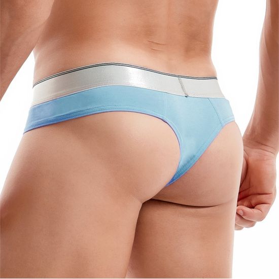 Мужские трусы стринги голубые JOCKMAIL JM1029-17