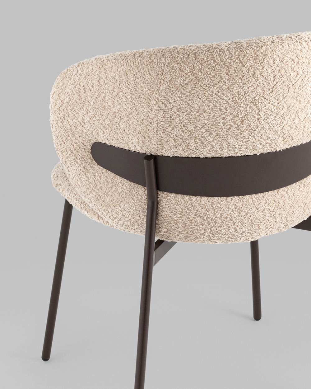 Стул Блейз букле капучино каркас серо-коричневый