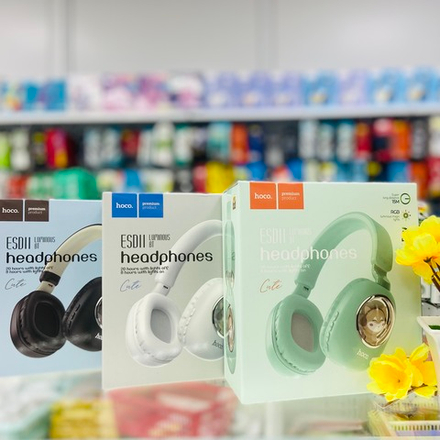 Беспроводные полноразмерные наушники, Hoco ESD11, зеленые