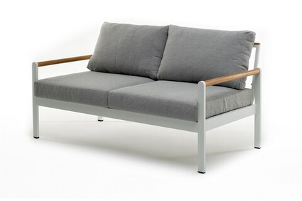 Диванная группа Joygarden МАЯ L, White Matte (белый матовый), светло-серый