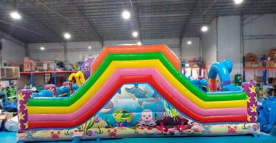 Коммерческий надувной батут "Золотая рыбка" 10*8*3,8 м.