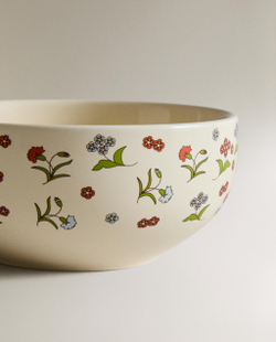 Zara Home миска из каменной керамики, цвет разноцветный, 14 см