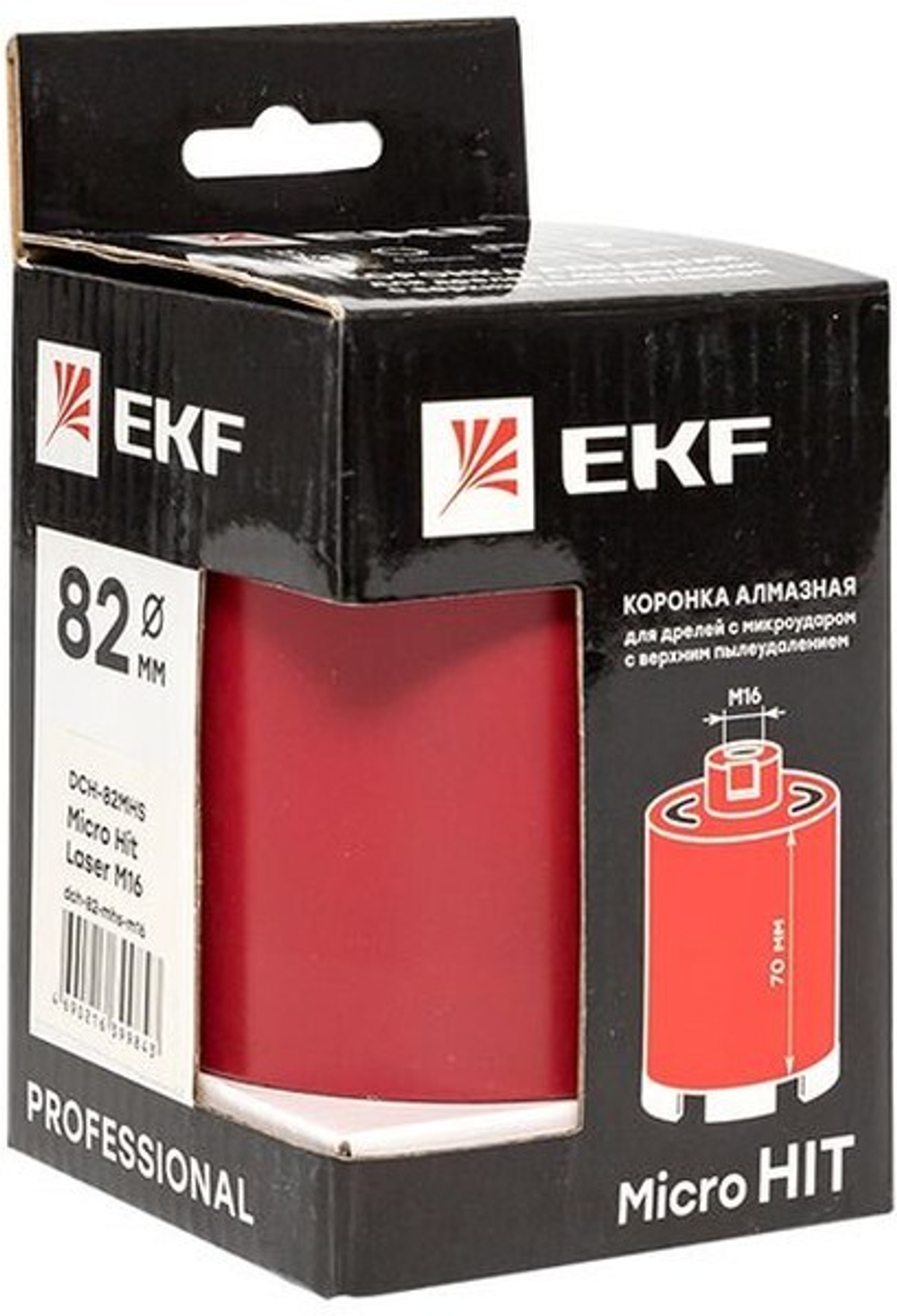 Коронка алмазная EKF dch-82-mhs-m16
