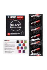 Черные презервативы LUXE Royal Black Collection - 3 шт. (Цвет: черный)