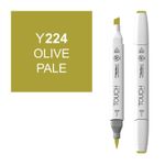 Маркер TOUCH  BRUSH на спирт.основе, два пера цв.Y224 оливковый светлый