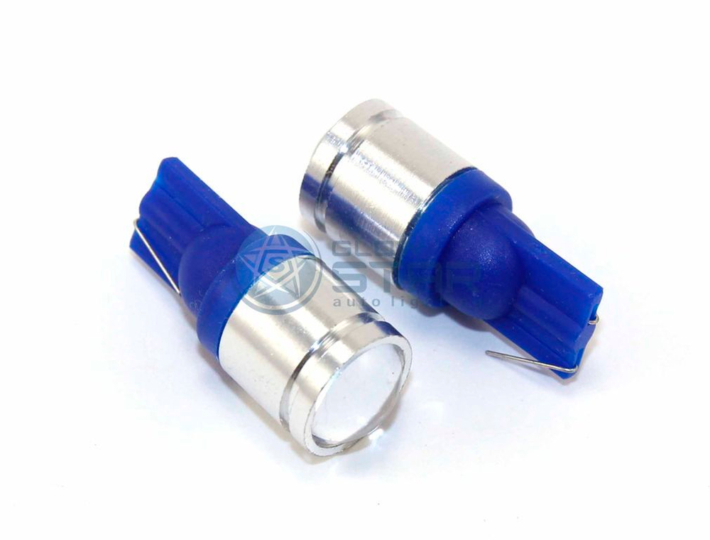 Светодиодная лампа T10-3W Lens Blue, 1шт