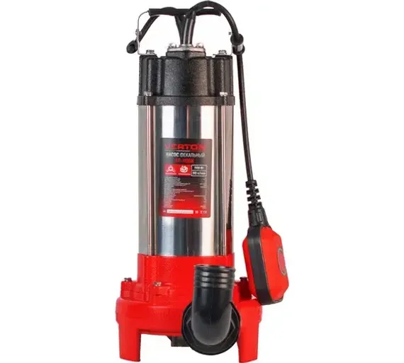 Насос фекальный Verton AQUA FP1100K h9 Q18,6 с ножом измельчителем 37582