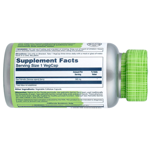 Solaray, True Herbs, сереноя, 580 мг, 50 растительных капсул