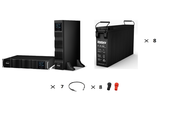 Комплект ИИБП Stark Country 3000 Online One RT + АКБ Ventura FT 12-150 х 8 шт.