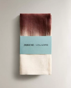 ZARA HOME САЛФЕТКИ С ПРИНТОМ ( 2 ШТ.), БЕЖЕВЫЙ/КОРИЧНЕВЫЙ