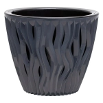 Кашпо для цветов пластиковое 4,5л d-21,5см «Вдохновение» Антрацит