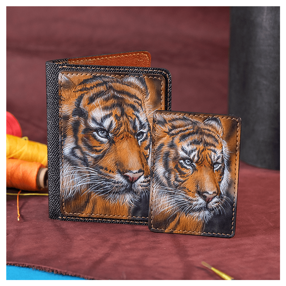 Кожаный картхолдер «Тигр»