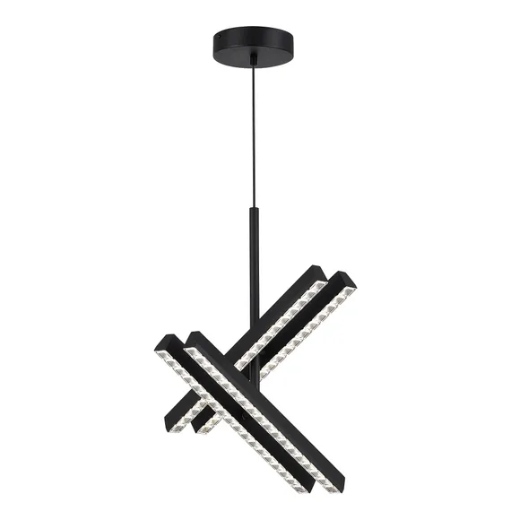 SL1018.413.04 Светильник подвесной ST-Luce черный/прозрачный LED 1*43W 4000K EUCLIDICS
