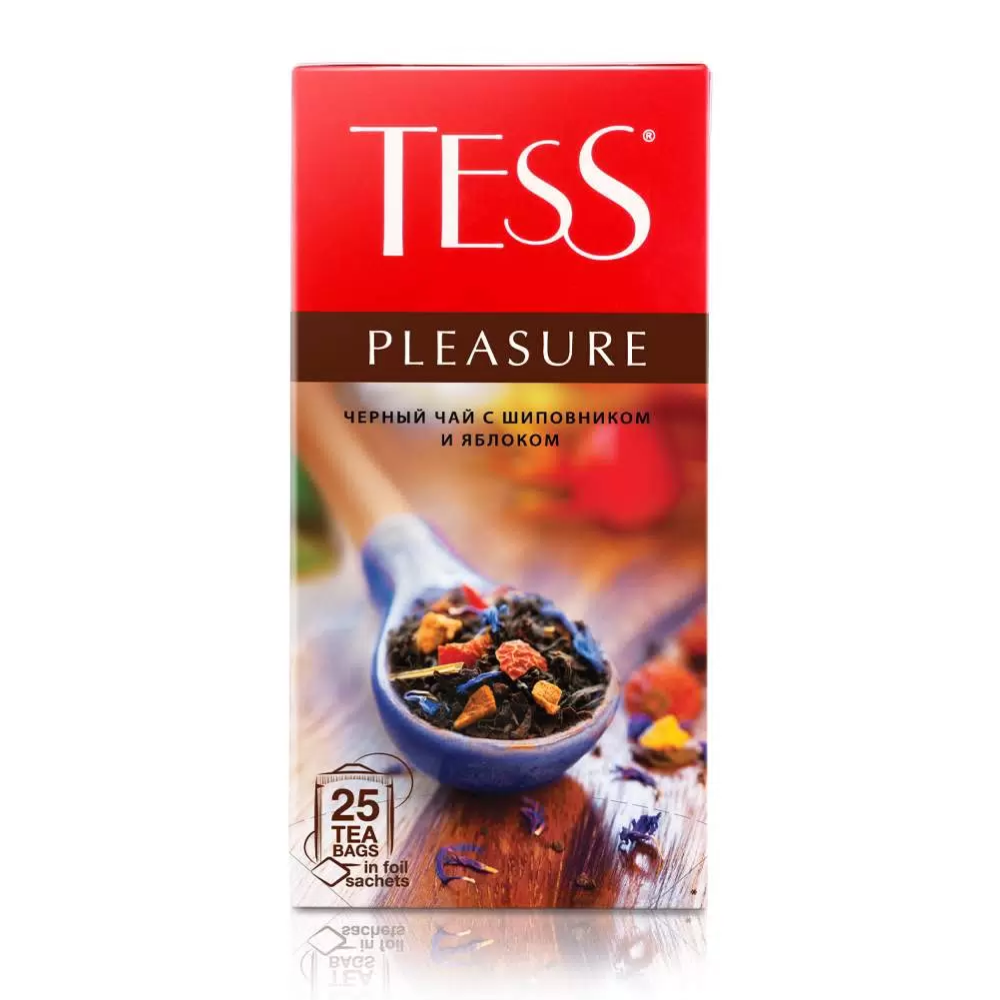 Чай черный Tess с шиповником и яблоком 25 пакетов