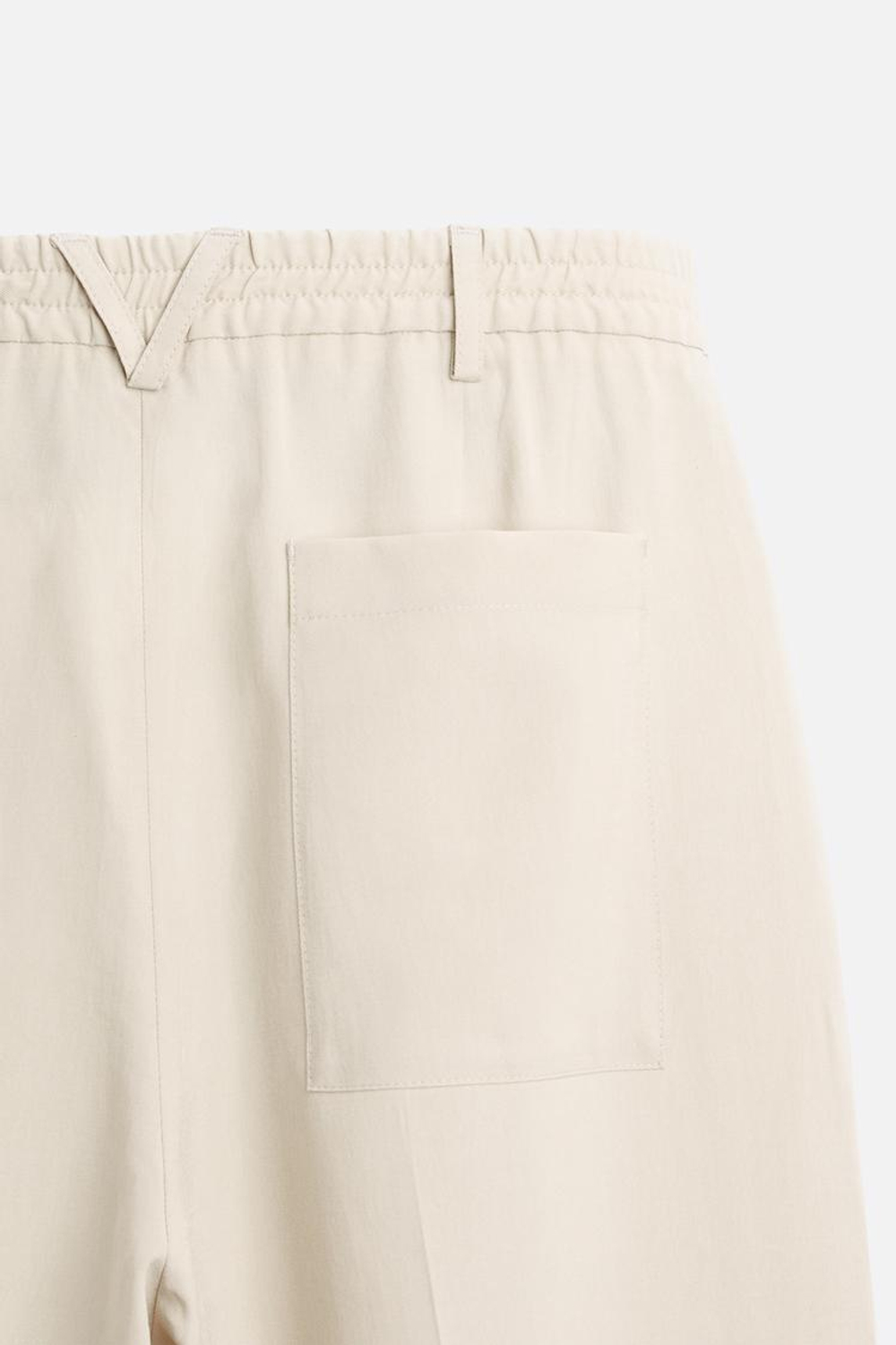 ZARA БРЮКИ ИЗ СМЕСОВОГО ЛИОЦЕЛЛА, БЕЖЕВЫЙ