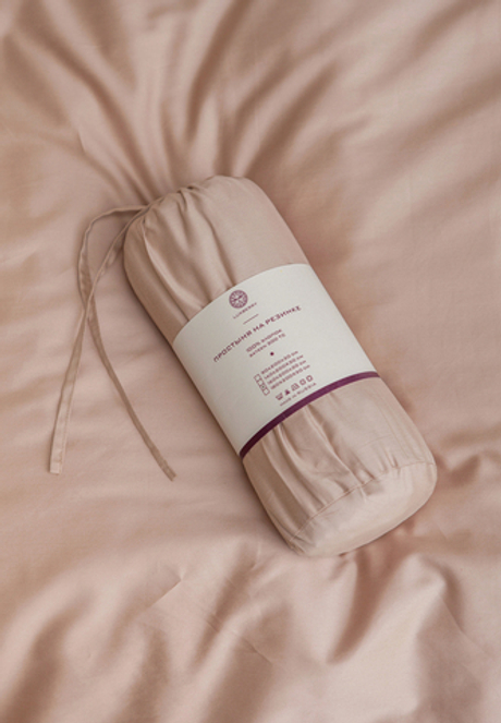 Простыня на резинке 160x200x30 Luxberry SR бежевая