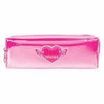 Пенал-косметичка ЮНЛАНДИЯ, мягкий, полупрозрачный "Glossy", розовый, 20х5х6 см, 228984