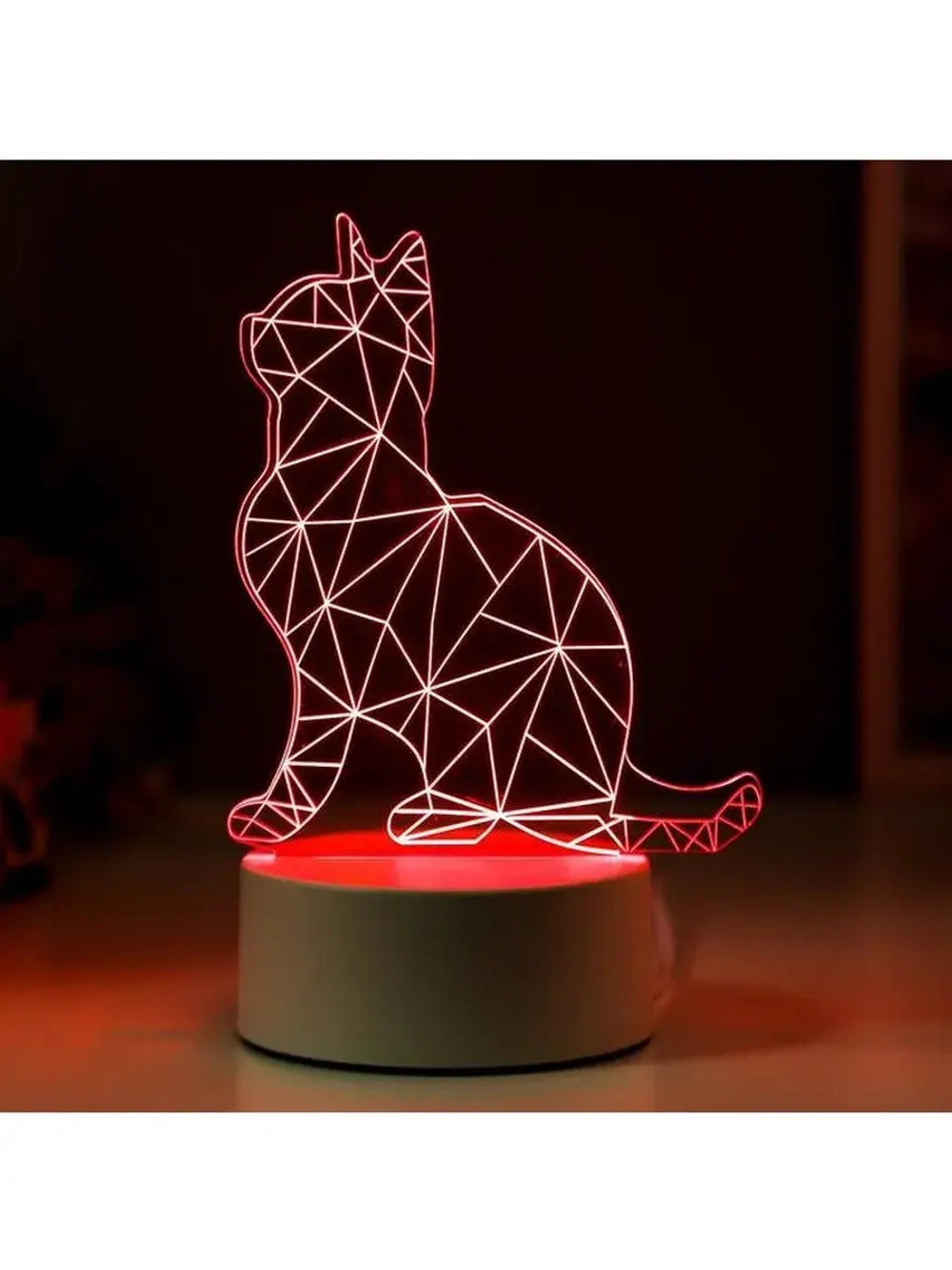 Светильник «Кот сидя» LED RGB от сети
