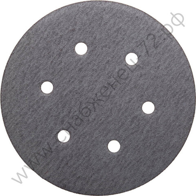 Круг шлифовальный URAGAN ″Универсальный водостойкий с покрытием стеарата цинка″ на липучке, 6 отв., P180, 150мм, 5шт