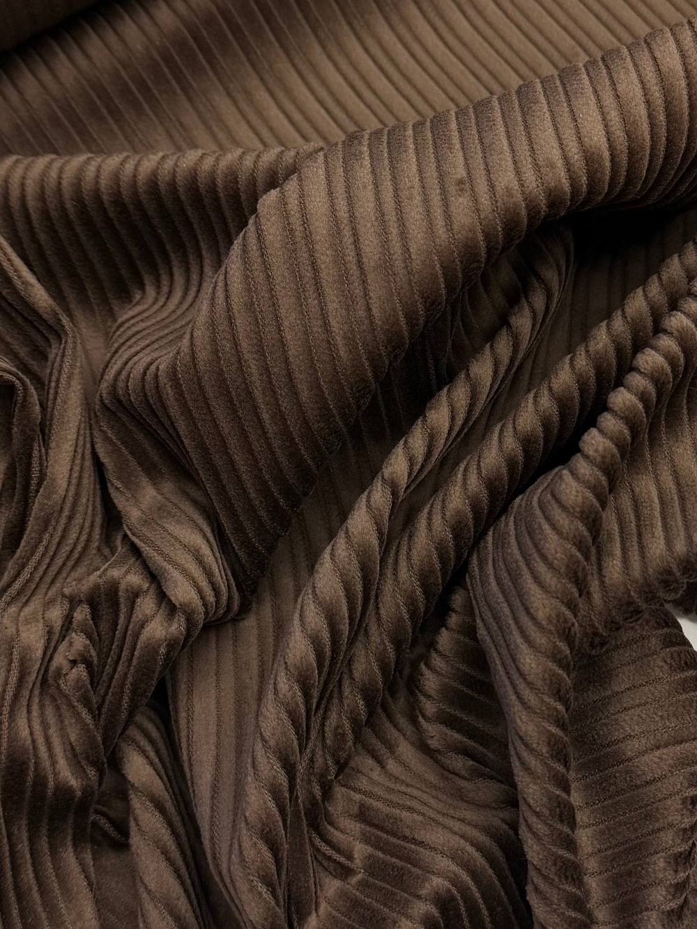 Вельвет хлопковый коричневый